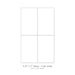 4.25" x 7" square-corner sheet labels, 4 per 8.5" x 14" sheet, white matte