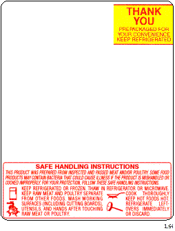Mettler Toledo (2.625" x 3.312") 325, 8460, 8461 Extra Text 3.3", UPC, Ingredient, Safe Handling Scale Labels (11250 labels/case)