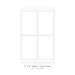 4" x 6" square-corner sheet labels, 4 per 8.5" x 14" sheet, white matte