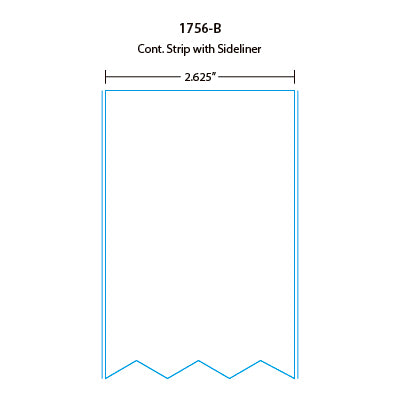 Toledo (2.625" x 1,020') 325/8425/UCST Continuous Strip with Side Liner - Blank (10 cases)
