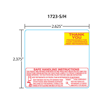 Toledo (2.625" x 2.375") 325/8460/UCST et 2.4 - Red/Yellow w/Safe Handling