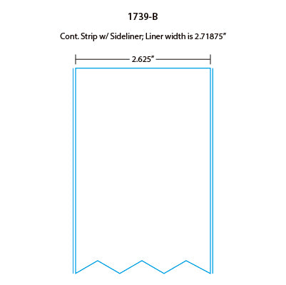 Toledo (2.625" x 2,520") 350/8450/bPro Continuous Strip with Side Liner - Blank