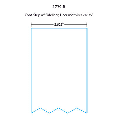 Toledo (2.625" x 2,520") 350/8450/bPro Continuous Strip with Side Liner - Blank