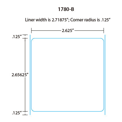 Toledo (2.625" x 2.65625") 8860-C 2.65 - Blank (10 cases)