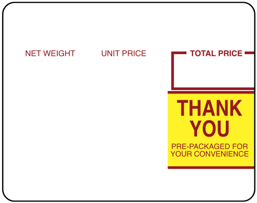 Mettler Toledo 325; 8425 UL 2.1" UPC (2.625" x 2.073") Scale Labels (15,000 labels/case)