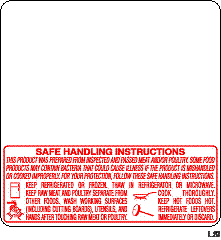 Tor-Rey PLS-40L, LSQ-40L, TLS-40L (58mm x 60mm) Meat/Poultry Safe Handling Scale Labels (12,000 labels/case)