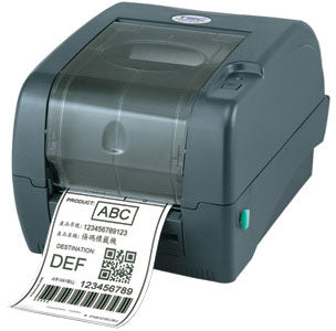 TSC TTP-345 thermal transfer printer, 300 dpi, 5 ips, 3 ports - USB, Parallel, Serial with factory installed full cutter