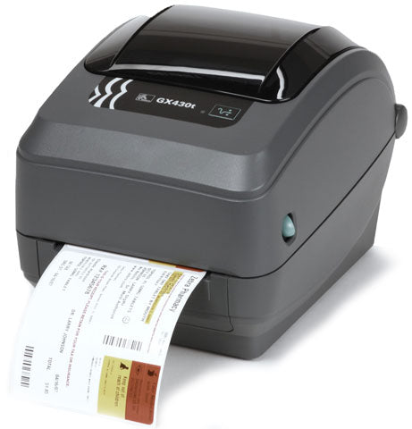 Zebra GX430 printer with 10/100 Ethernet, Cutter
